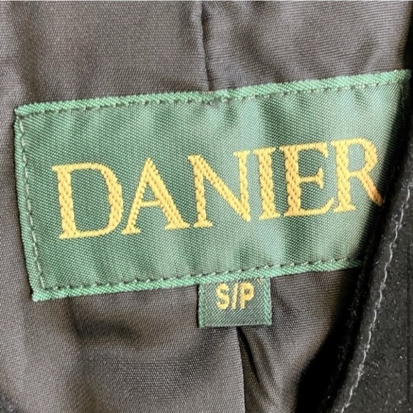 Vintage Danier Black Suede Button Front Light Jacket 90s Blazer S - Picture 6 of 13